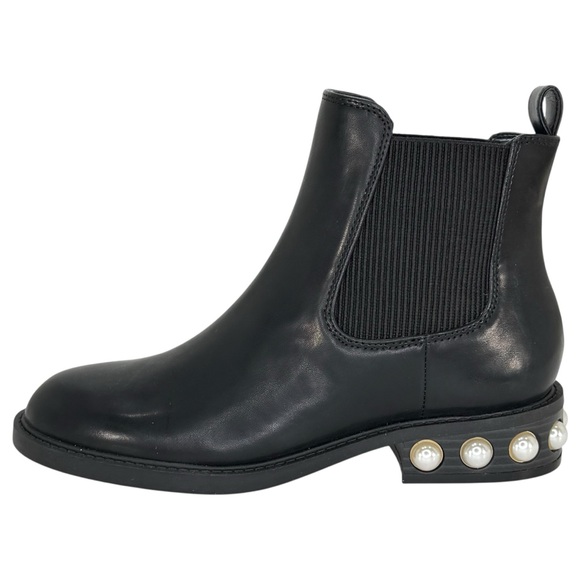 On 34th Jeovana Black Faux Leather Womens Ankle Boots Size 7M - Picture 3 of 11